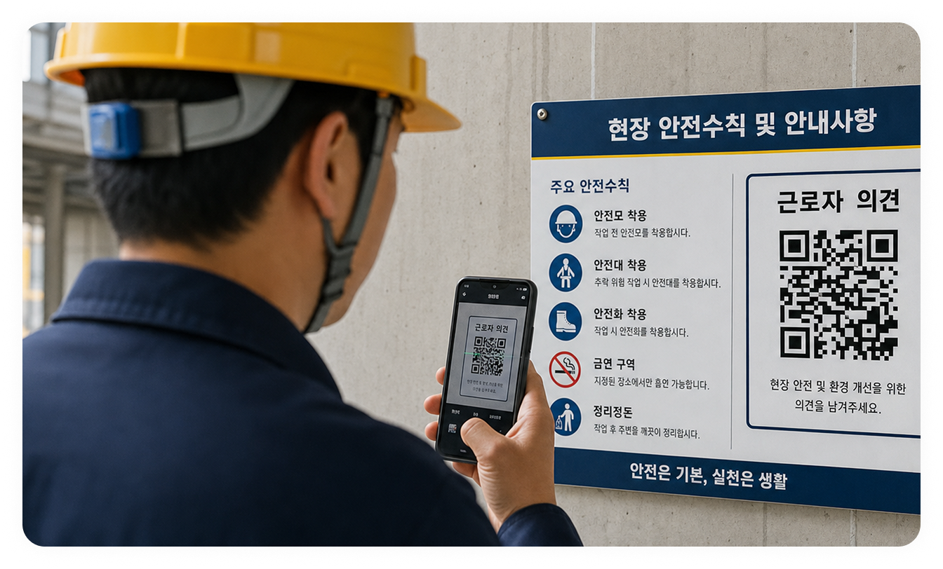 현장 QR 스캔 예시